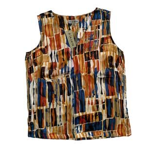 A' La Carte Women's Size M Pullover V Neck Tunic Top Blouse Tanktop Brand New